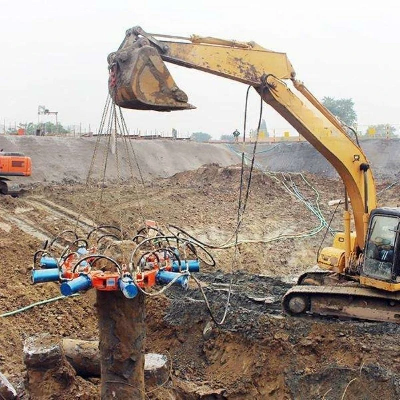 Hydraulic Pile Breaker Pile Head Cutter Breaker Customized Rock Breakers 13 Ton Excavator Concrete Pile Breaking Machine for US