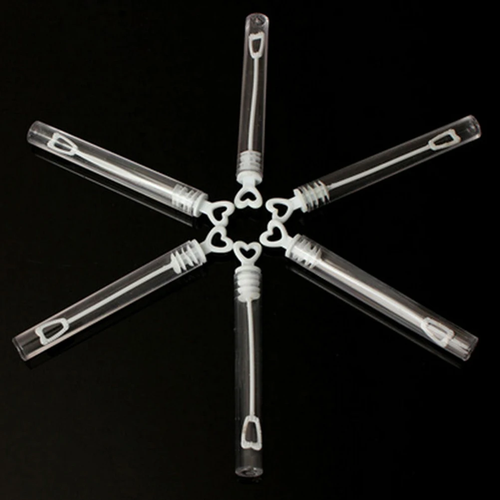 48pcs Empty Bubble Bottles Love Heart Shape Plastic Kid Party Favors Wedding Baby Shower Graduation Lightweight No Soap