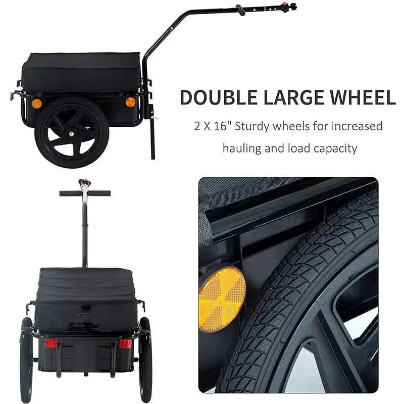 Multi-Functional Bicycle Cargo Trailer Steel Large Bike Luggage Carrier
