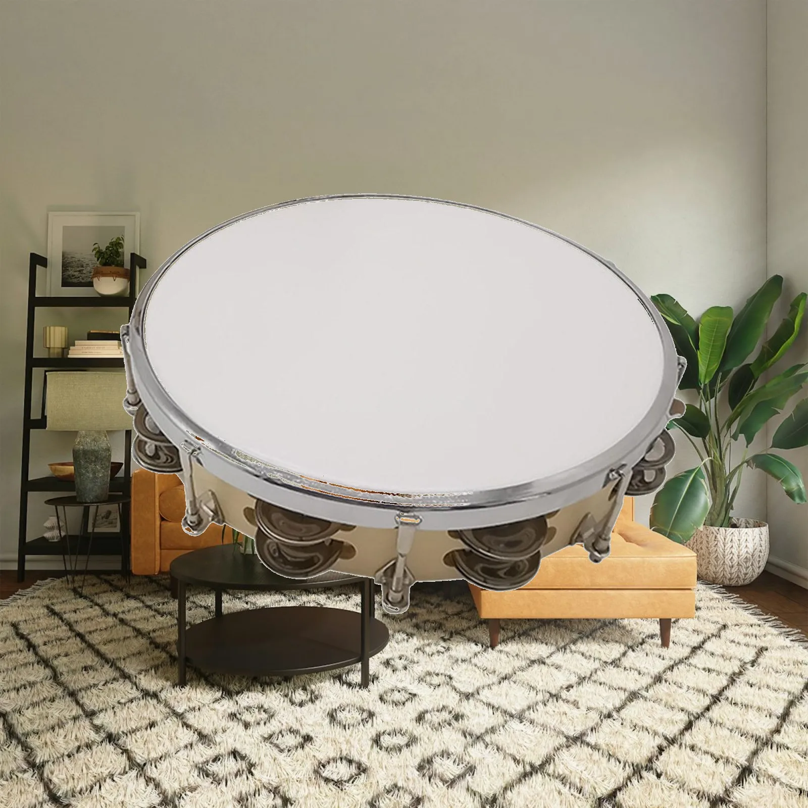 adjustable-tambourine-hand-drum-polyester-pu-percussion-tool-for-children-and-adults-band-dance