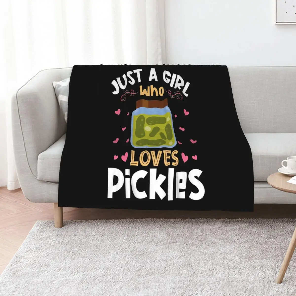 Just a Girl who Loves Pickles Vegan Throw Blanket Thermal Sofas for winter Personalized Gift Flannels decorative Blankets