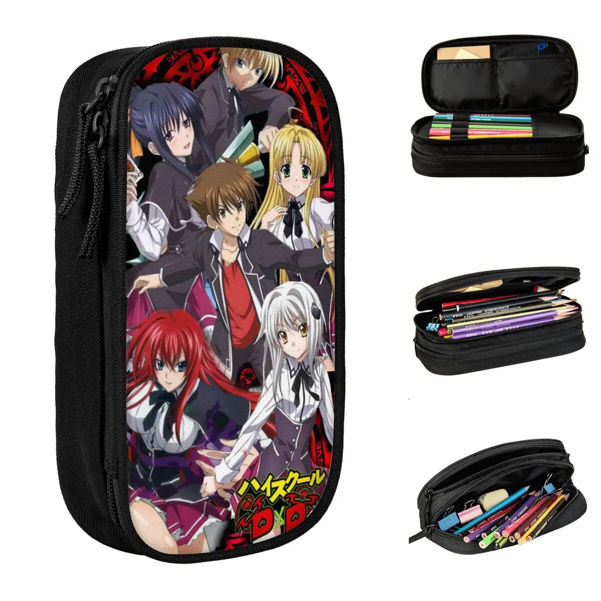 Fashion High School DxD Rias Gremory Pencil Cases Pencilcases Box for Student Big Capacity Bags School Supplies Gift Stationery