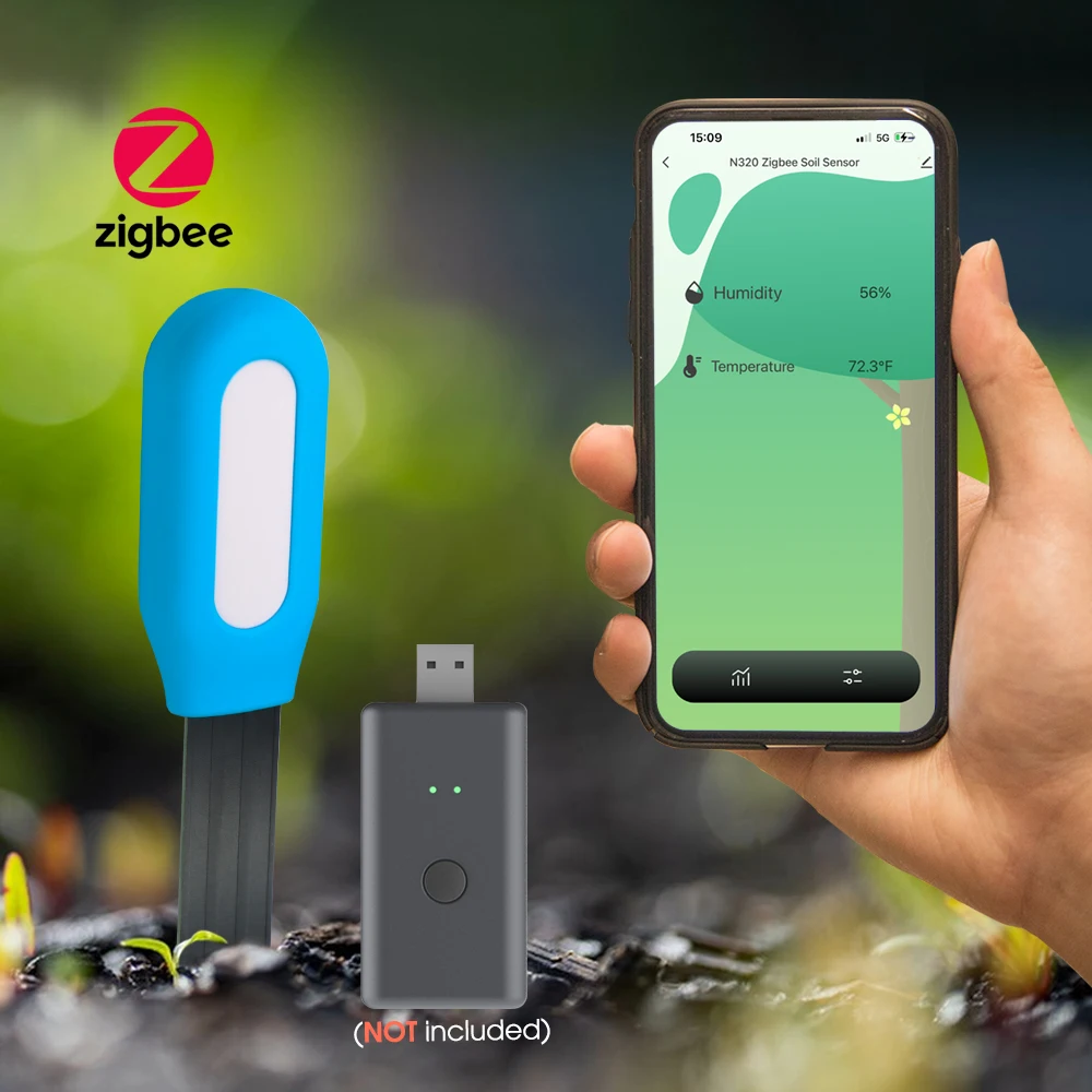 1 قطعة تويا زيجبي التربة الاستشعار الرطوبة درجة الحرارة كاشف الرطوبة الحياة الذكية مساعد المنزل مراقبة الوقت الحقيقي لحديقة النبات