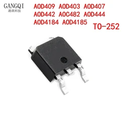 10PCS AOD409 D409 AOD407 D407 AOD403 AOD442 TO-252 AOD482 D482 AOD444 D4444 AOD4184 AOD4185 TO252 MOS FET Transistor IC New