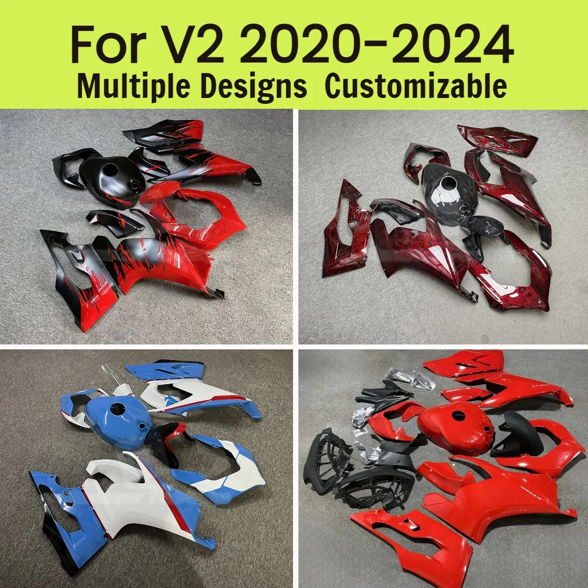 

Комплект обтекателей для мотоцикла V2 2020-2024 из ABS-пластика, кастомизированный, для DUCATI Panigale V2 20-24