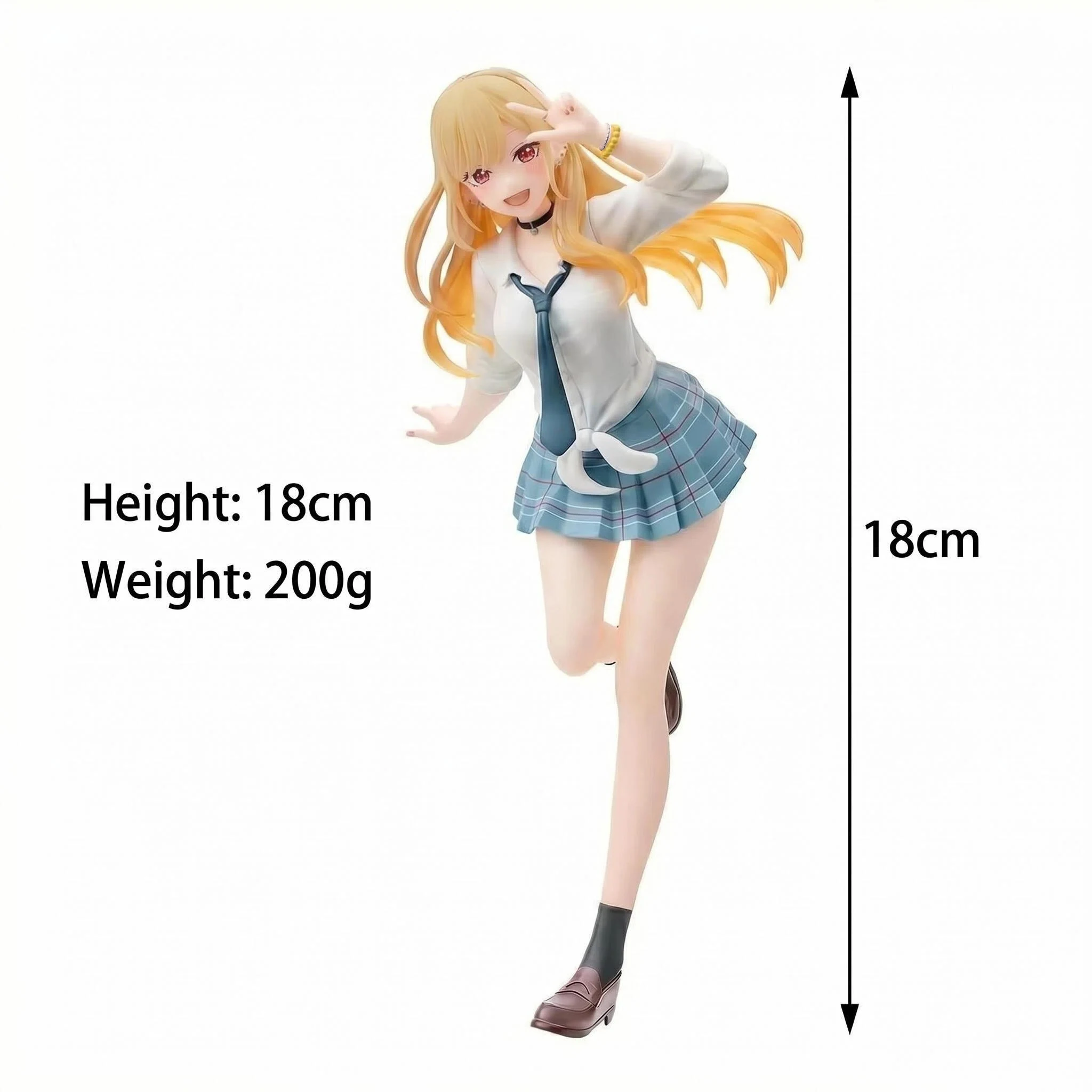 My Dress-Up Darling Marin Figure, Anime School Uniform Style Action Figure, Collectible PVC Model Doll, Desktop Ornament Gift
