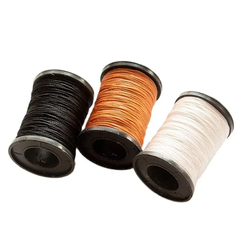 Nylon Waxed Thread Repair Cord for Leather Canvas Tent, Shoes Repair Tool, 0.7mm, 50m, 1Pc