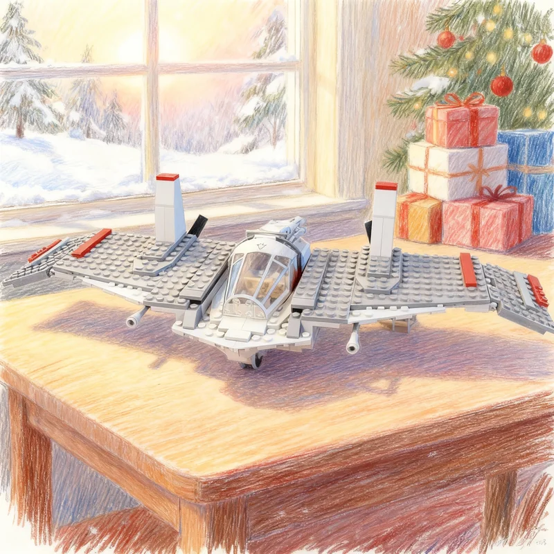 

Набор строительных блоков MOC «Летающее крыло Индианы Джонса», 232 детали, архитектурная модель, развивающая игрушка, идея для подарка на Рождество и День рождения