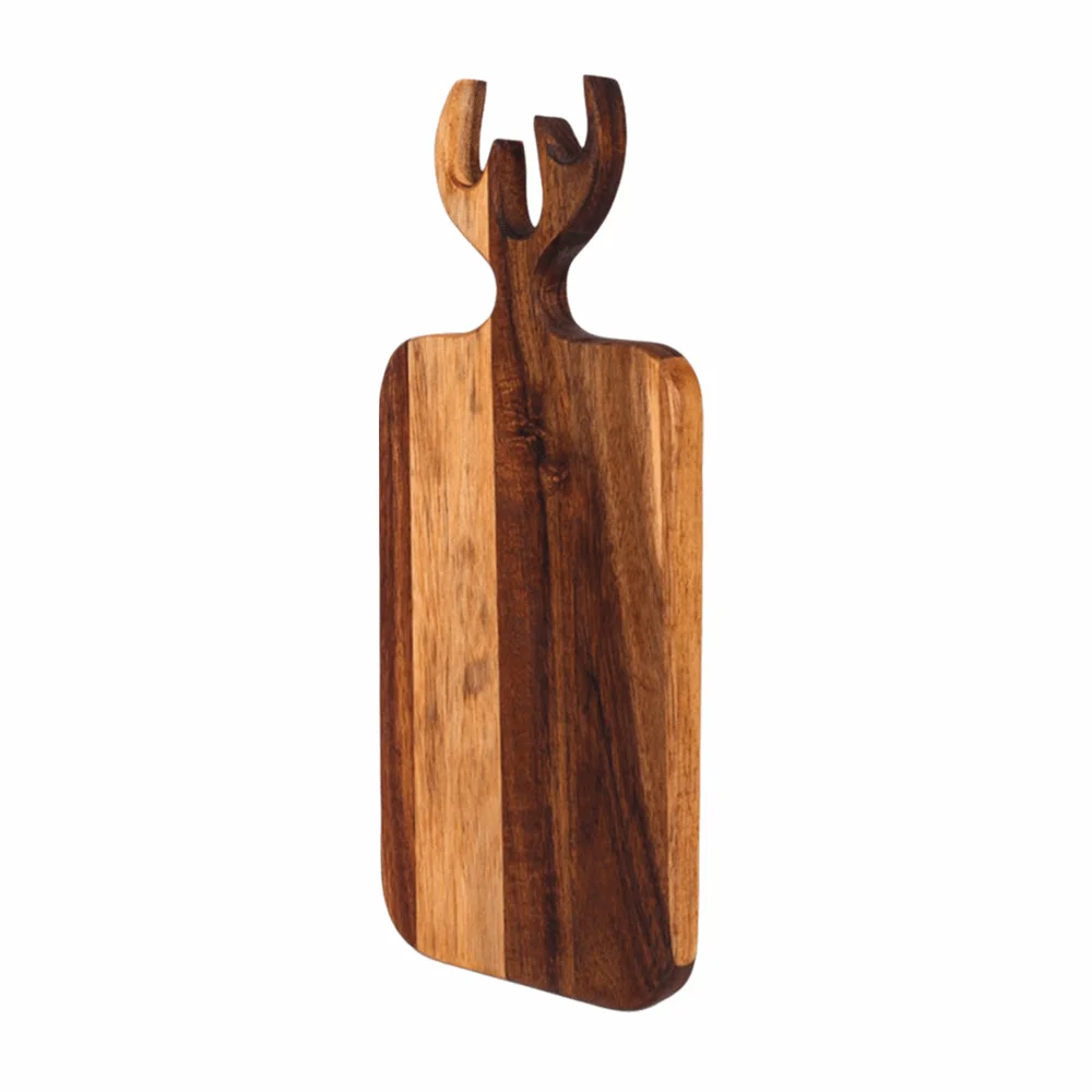Multi-Styles Wood Chopping Board Multi-Purpose Sap Groove Charcuterie Serving Tray Reversible with Handle Steak Board Cheese
