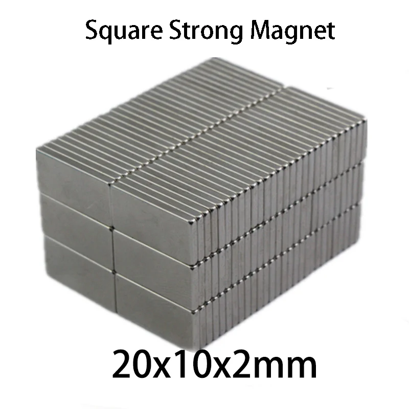 10/20pcs 20x10x2mm and 20x10x3mm Bar Magnets, Multi-Purpose Rectangle Magnets for Sensors, Doors, Models and Projects