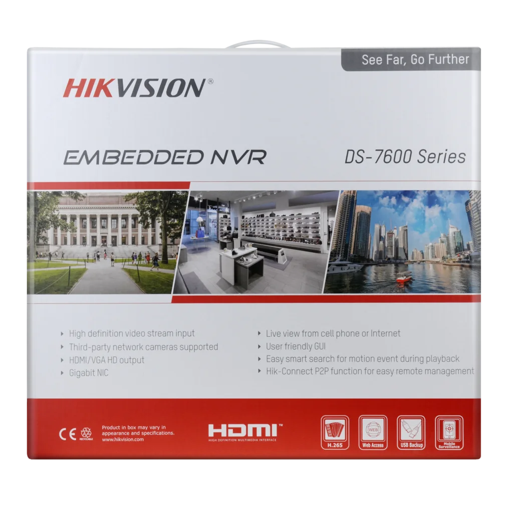 Imagem -03 - Hikvision-gravador de Vídeo 4k Poe Nvr Ds7616nxi-ku 16p 16 Polegadas Gravador de Vídeo em Rede Suporta Câmera de Terceiros