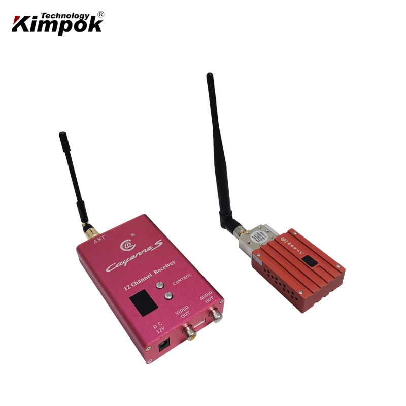 40km LOS Long Range Wireless Transmitter and Receiver 1.2Ghz 1.3Ghz 8W for FPV Drones UAV Application