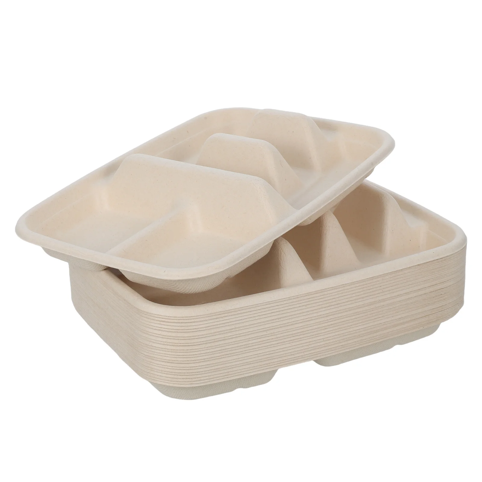 

25pcs Disposable Holders Pulp Fiber Plates With Dividers Fiesta Tortilla Tray Stand Set For Mexican Party Serving Platter