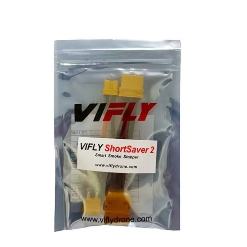

ShortSaver 2, умная дымовая пробка VIFLY 2-6S TX60 XT30, кнопка питания, электронный предохранитель для предотвращения перегрузки по току короткого замыкания