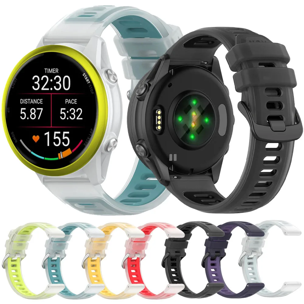 Sport Silicone Strap for Garmin Forerunner 570 47mm 42mm/970 965 265 Venu 3 Wristband for Garmin Vivoactive 6 5/Move Trend Band