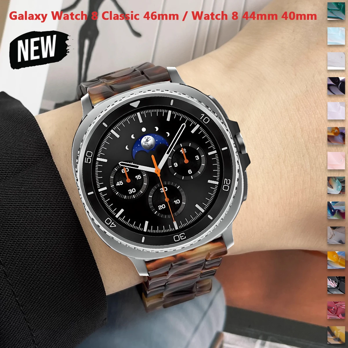 

Смоляный ремешок для Samsung Galaxy Watch 8Classic, 46 мм, 8, 44 мм, 40 мм, сменная петля Correa для Galaxy Watch 8 Ultra, ремешок 47 мм
