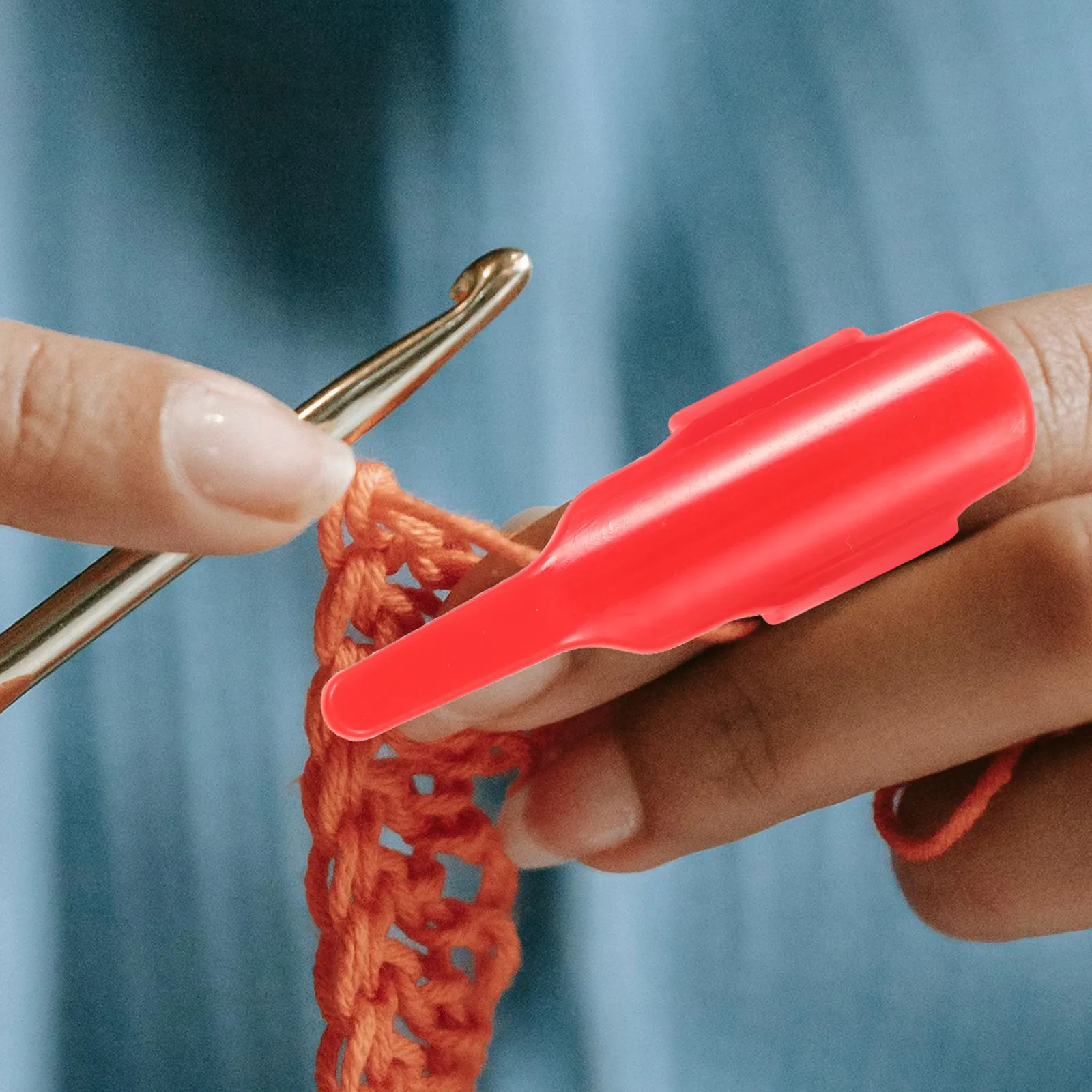 6Pcs Sewing Finger Guard Plastic Needle Pusher Thumb Protector Anti Slip Hand Embroidery Quilting Patchwork Aid