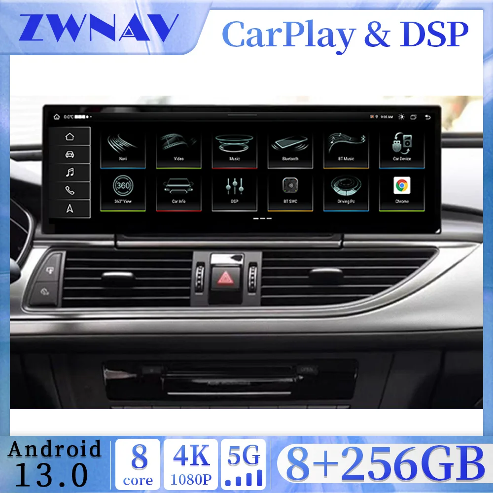 

14.9" QLED screen For Audi A6 A7 S6 S7 2012-2018 Car Radio Multimedia Video Navi Stereo Receiver DSP Unit Carplay Android 13.0