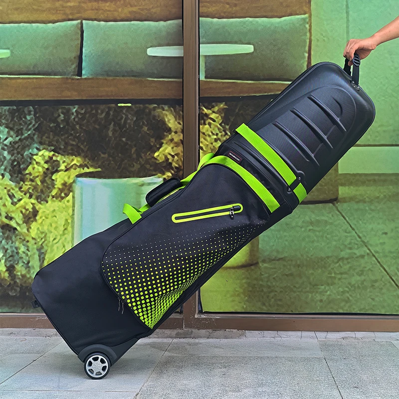 Golf-Reisetasche mit ABS-Hartschale, Glatten Rädern, Faltbarem Design, Großem Stauraum, Nylon-Material, für Stand- und Standard-Golfschläger – Detail 9