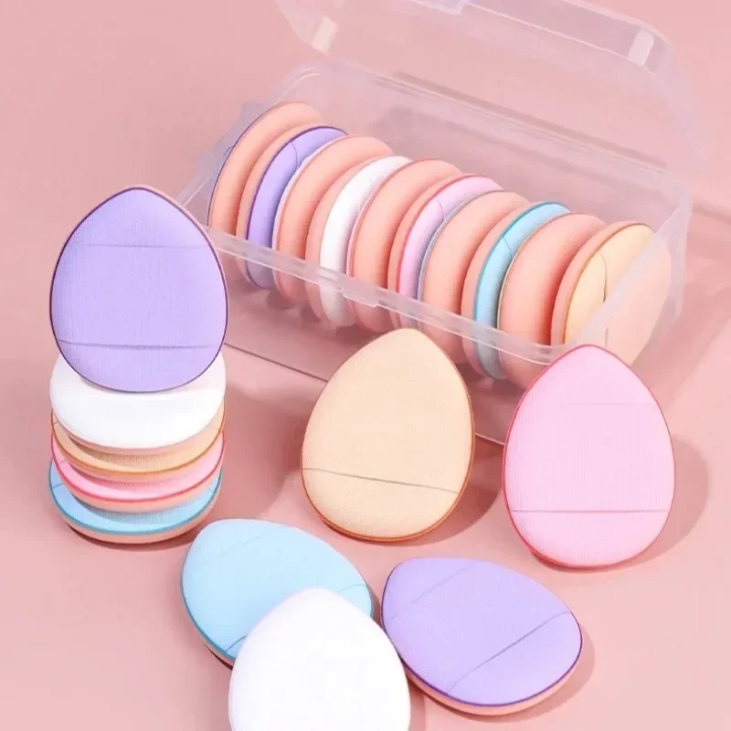 10Pcs Mini Finger Puff Foundation Small Air Cushion Powder Sponge Face Concealer BB Cream Cosmetic Applicator Makeup Tools