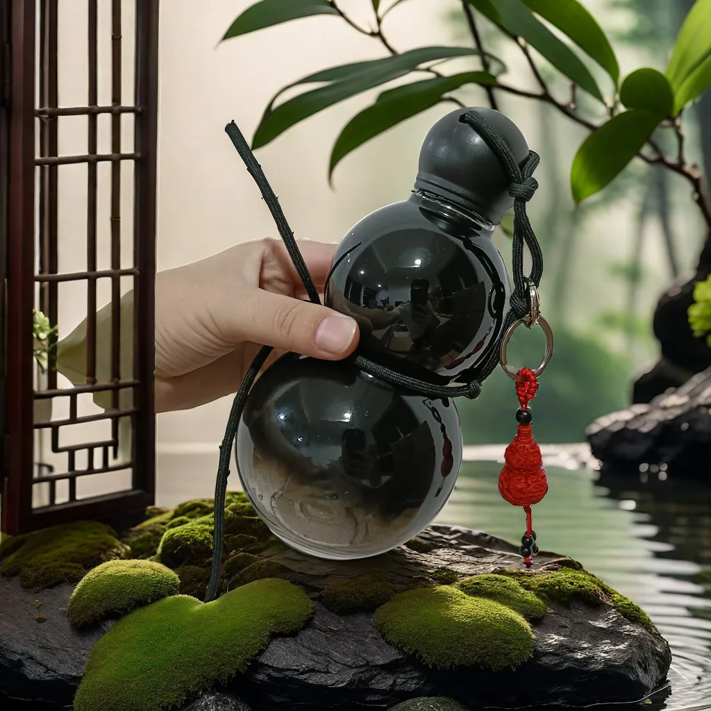 

New Chinese Retro-Inspired Gourd Water Bottle 800ML Large Capacity Wine Bottle PC Durable Water Kettle Sports