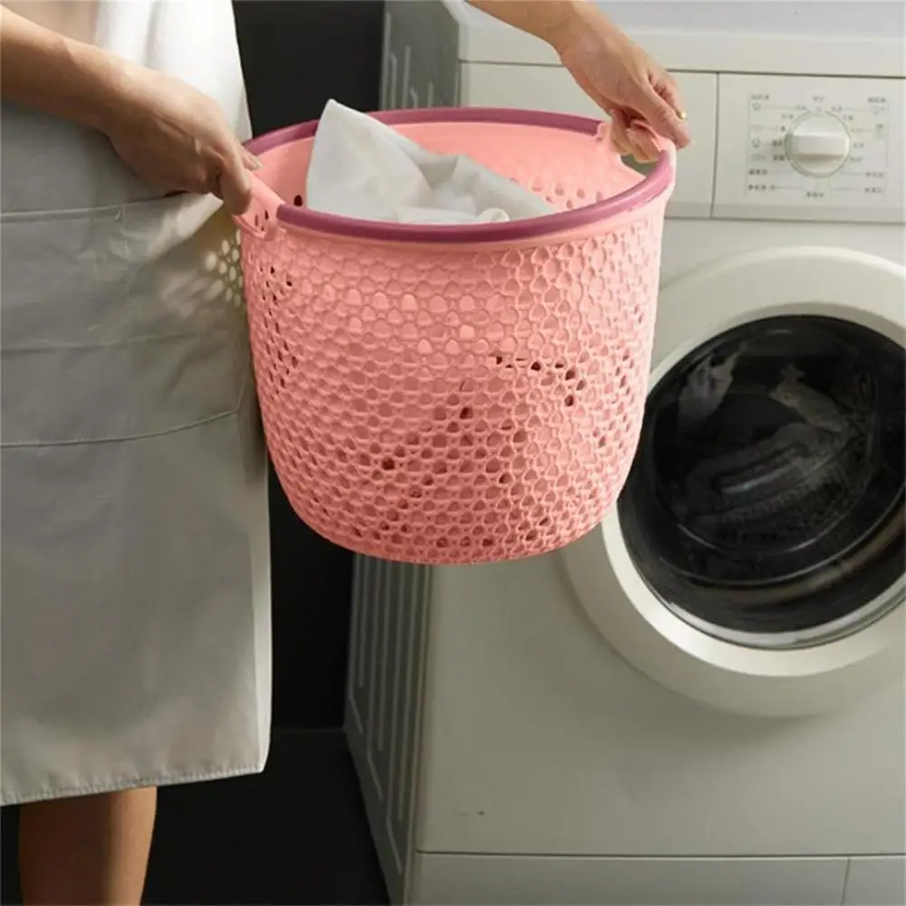 Towel Storage Basket Large Capacity Dirty Clothes Basket with Dual Handles Breathable Bathroom Laundry Storage Solution