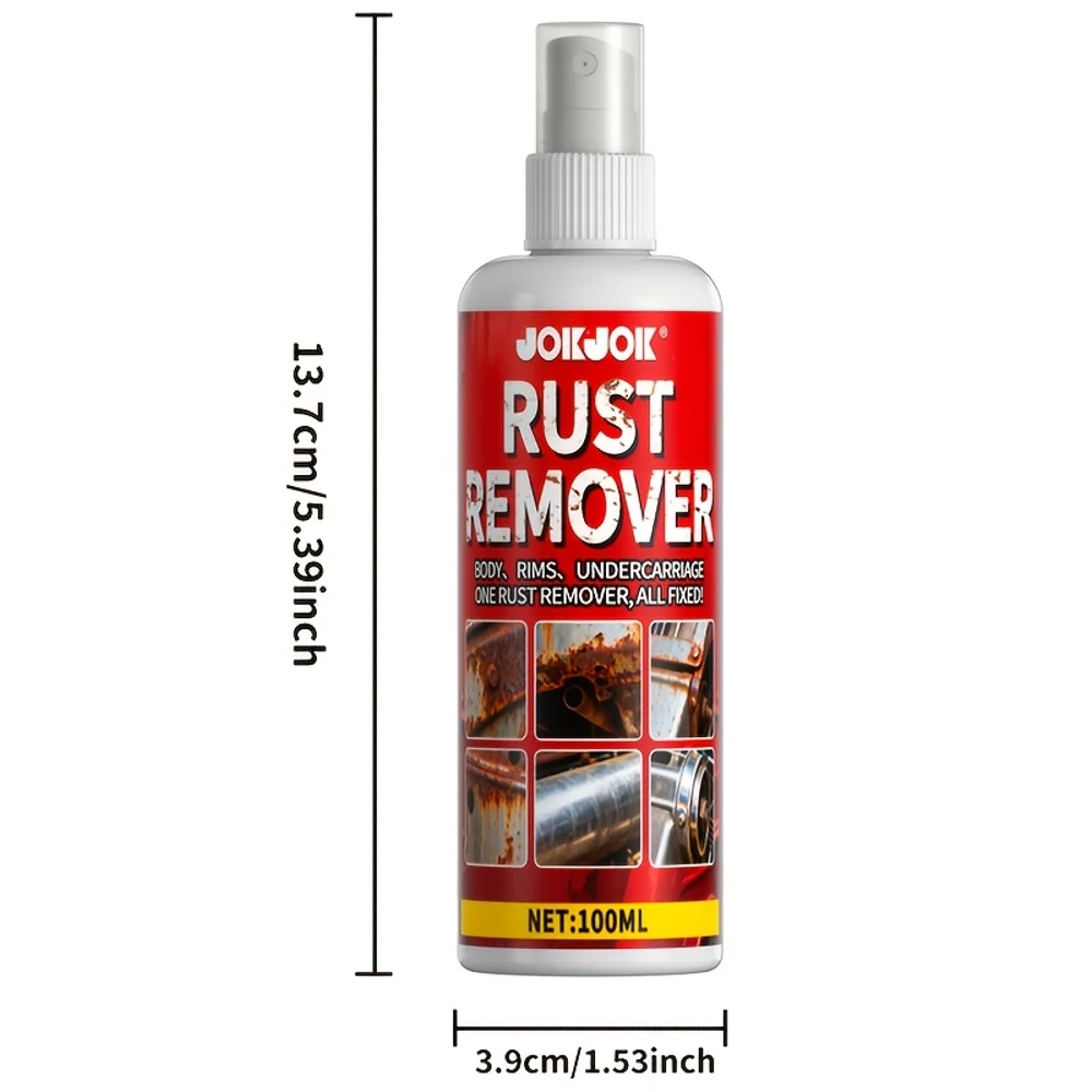 Car Rust Remover, Suitable for Chassis, Exhaust Pipes, Chains, Metal Pipes, etc., Quickly Removes Metal Rust, Safe for Metal, Re