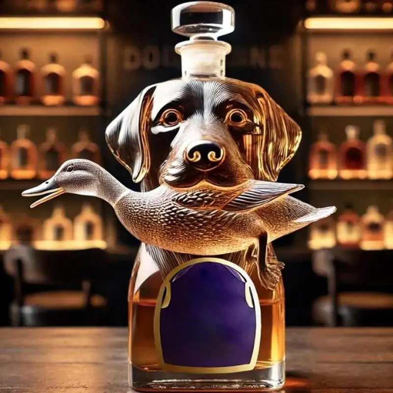 Креативный графин с животными, реалистичная новинка, стеклянный кувшин, бутылка для ликера, виски, вино, бренди, скотч, бурбон, графин для водки