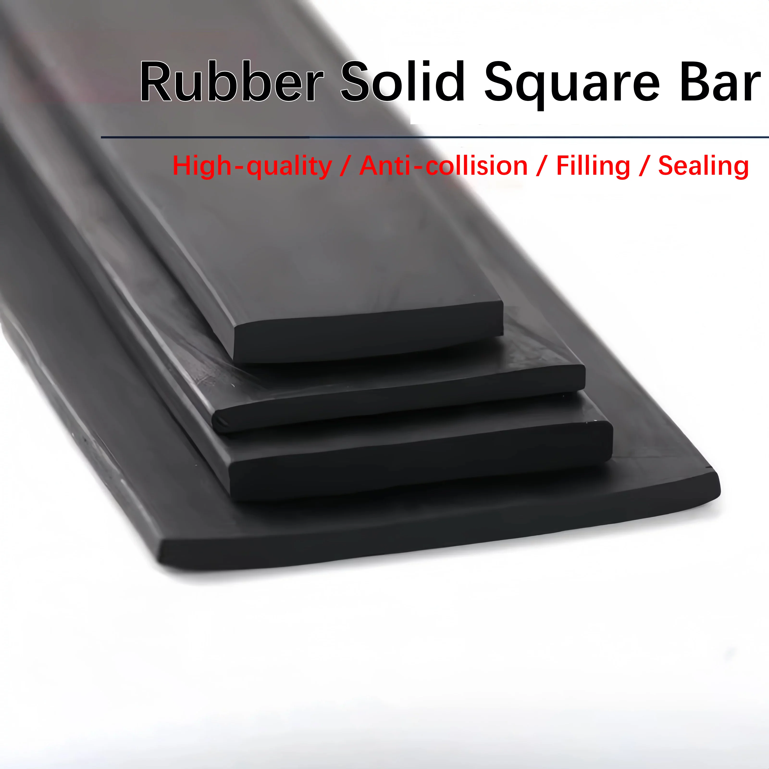 Industrial Rectangular Flat Solid Rubber Strip Oil-resistant Wear-resistant Pressure-resistant Waterproof Marine Sealant for Use