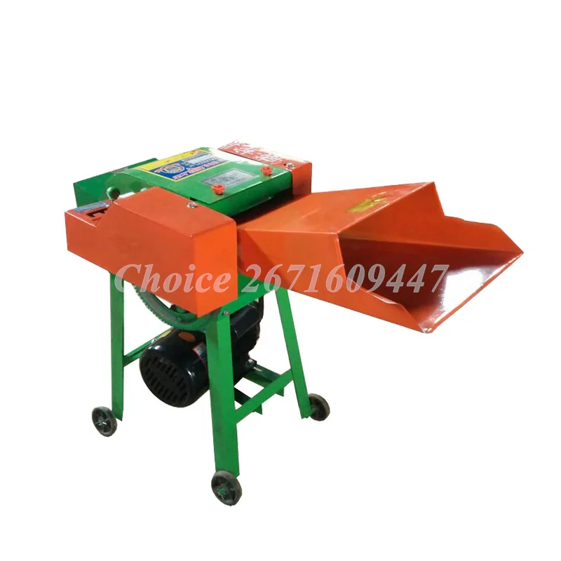 Grass Cutting Chopper Chaff Cutter Machine Cow Sheep Animal Feed Food Grass Corn Wheat Straw Hay Forage Silage Chopper