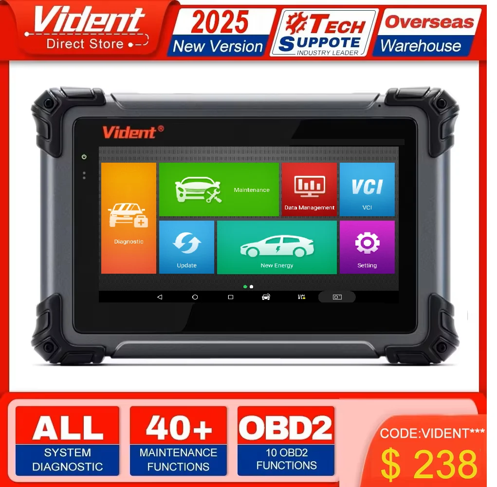 Vident iSmart 800 Pro Auto-Scanner, alle Systemdiagnose, 40 Reset-Funktionen, OBDII, voll funktionsfähiger Schlüsselanhänger, Programmierscanner-Tool