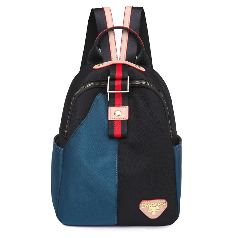 TRAVEASY Oxford Paneled Anti-theft Woman Backpacks Small School Bags Female College Shoulder Travel Backpack Lightweight Elegant