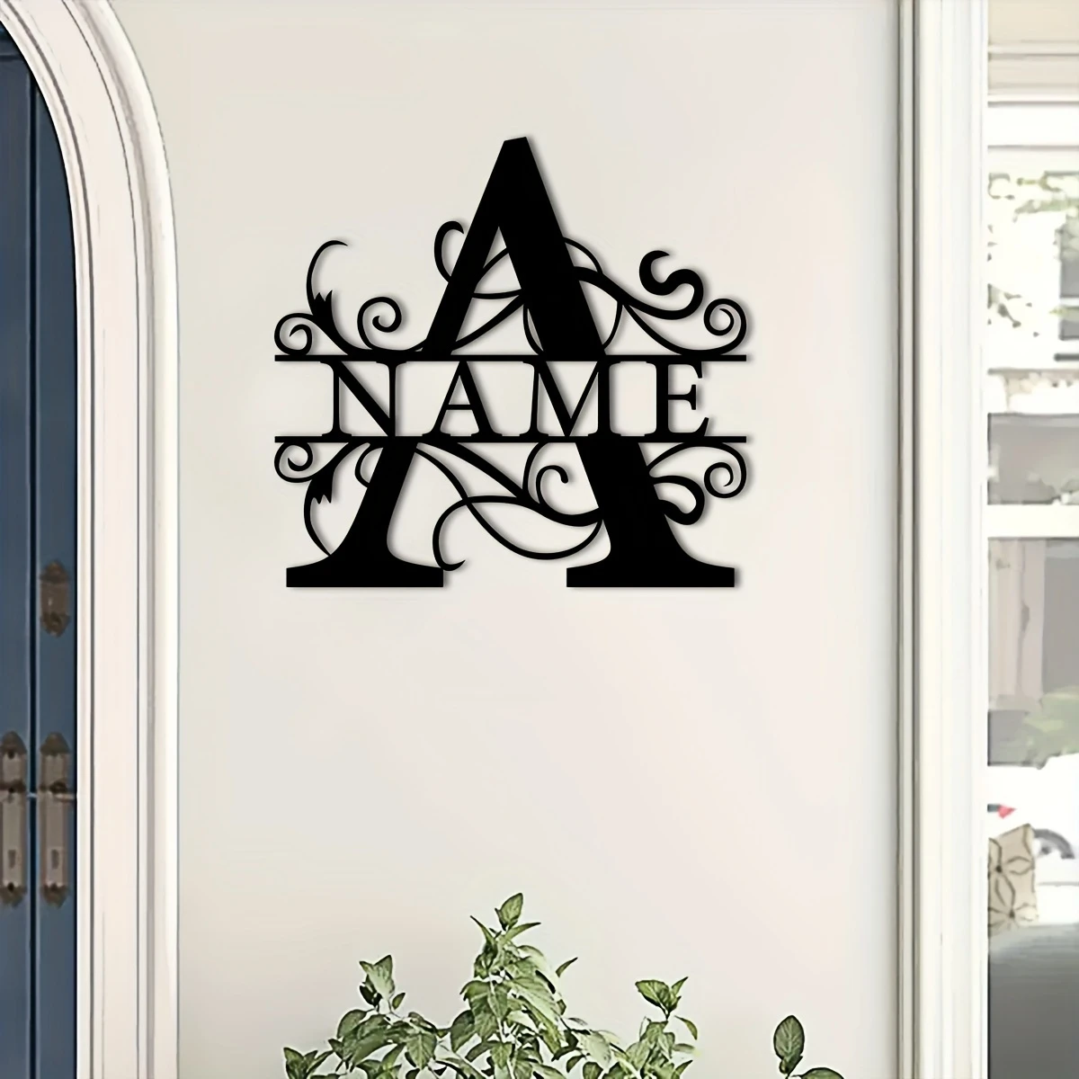 Personalized Metal Letter Wall Sign Customizable Name Initial Wall Decor Metal Wall Home Decor Landscape Decoration