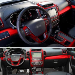 For Kia sorento 2009-2014 Interior Central Control Panel Door Handle 3D/5D Carbon Fiber Stickers Decals Car styling Accessorie