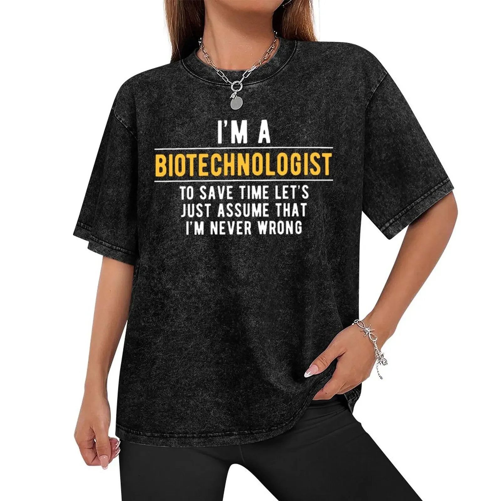 Biotechnology Biotechnologist Witty T-Shirt man clothes sublime big and tall t shirts for men