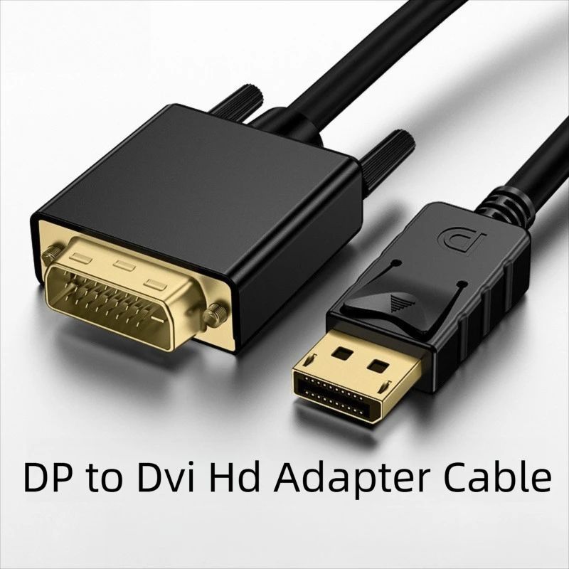 Адаптер DisplayPort DP к DVI Connecto, линия преобразования кабеля 1,8 м FHD 1920*1080P для настольного ноутбука, ПК, ТВ, монитора, проектора