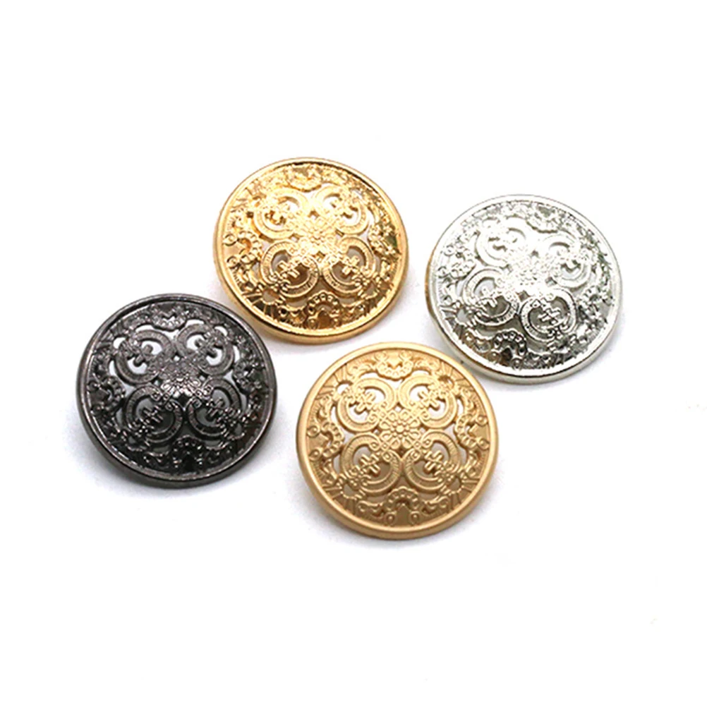 

30Pcs 20mm Durable Metal Buttons Hollow-Out for Jeans Shoes Backpacks Craft DIY Sewing Fastener Black Sewing Fastener