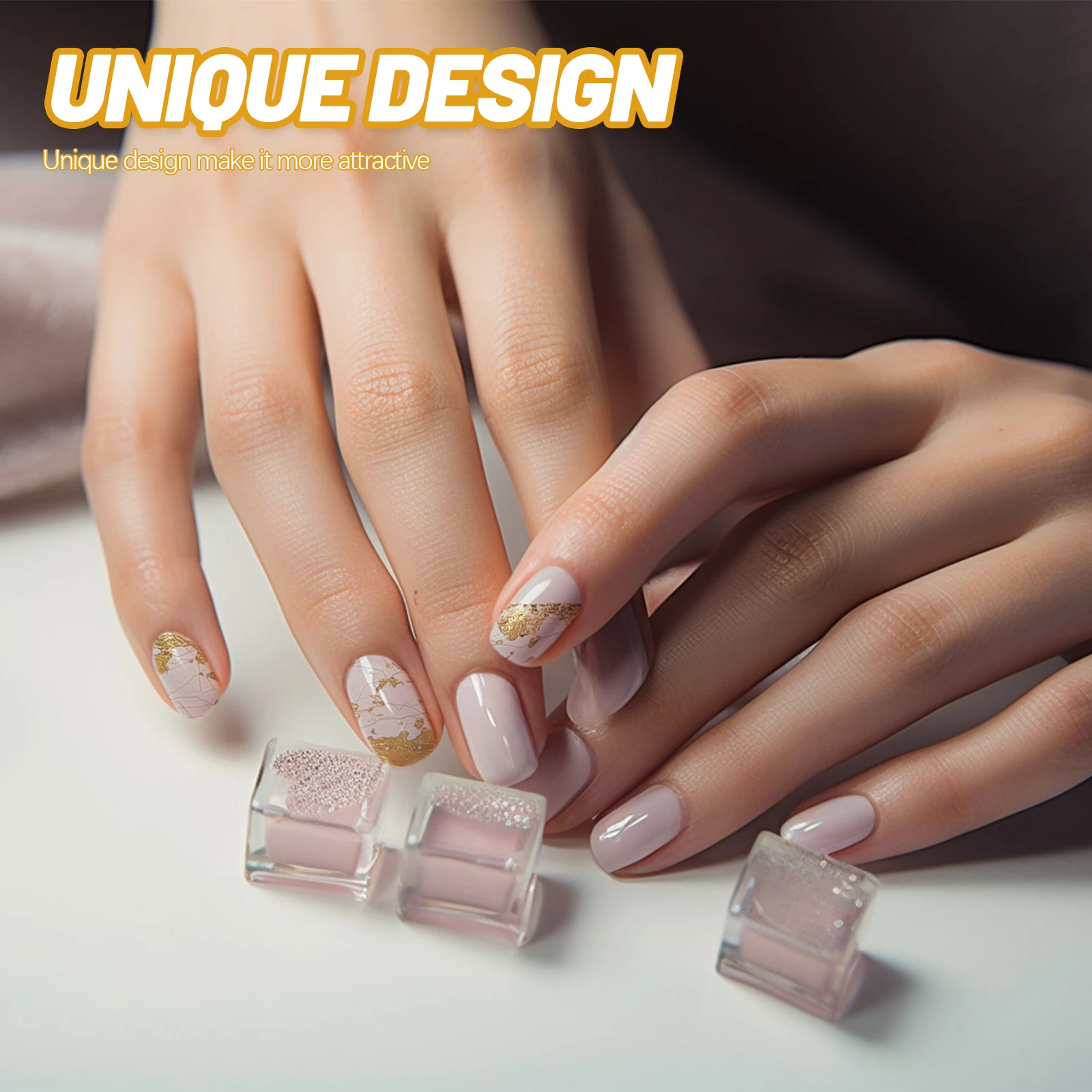 

Gold Foil Nail Art Decor Manicure Supplies Lightweight Nail Accessories Unique Charms Decoration