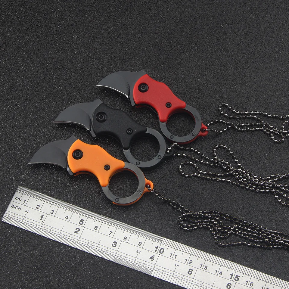 Folding knife Keychain Cs Go Karambit Pocket Knife Outdoor Survival Tactical Camping Hunting Knives EDC Self-defense Tool