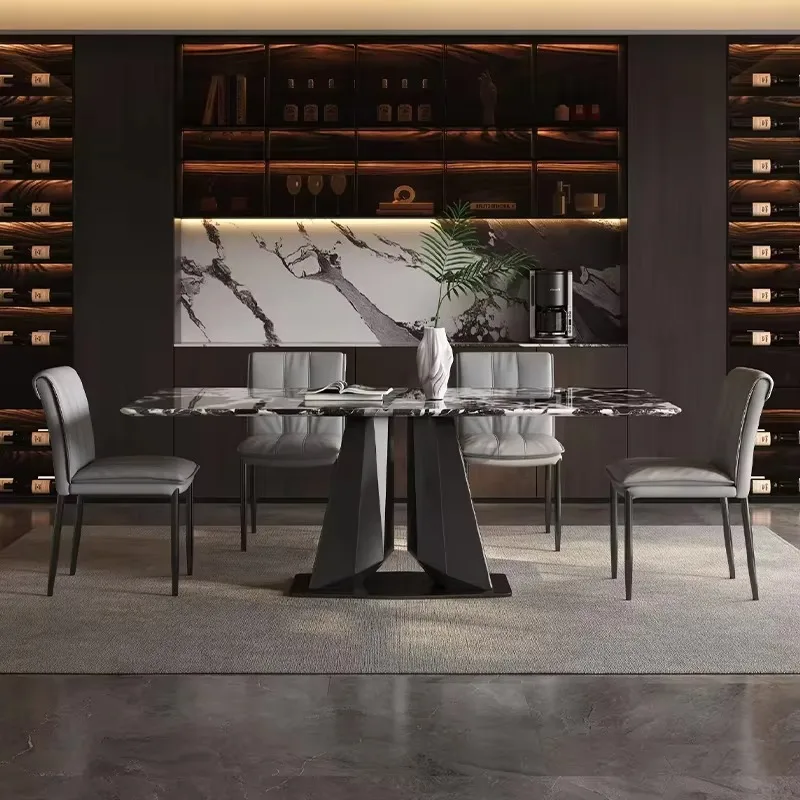 Modern Hyperspar Dining Table Dining Room Furniture Light Luxury Dinner Table Set Simple Design Dining Table Set