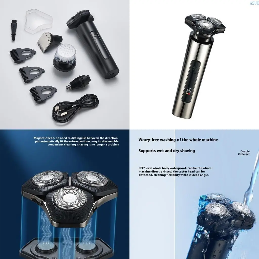 A2UE Fashion Small Electric Shaver IPX7 قابلة لإعادة الشحن الملمس ABS