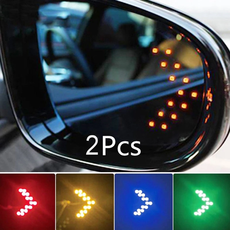 2pcs Car LED lights Rear View Mirror Arrow Panel Light car products  Mirror for Renault Kaptur Koleos Megane Latitude Kadjar Kwi