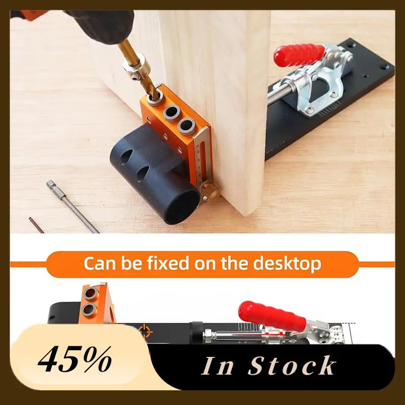 

A60Z Top 1Set Pocket Screw Jig Woodworking Tool Professional Jig Kit +3 Drilling Hole Tools