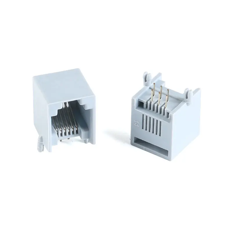 10Pcs 6P6C RJ11 RJ12 PCB Mount Telephone Modular Connector Socket Interface Crystal Female Socket Telephone For Plug Jack