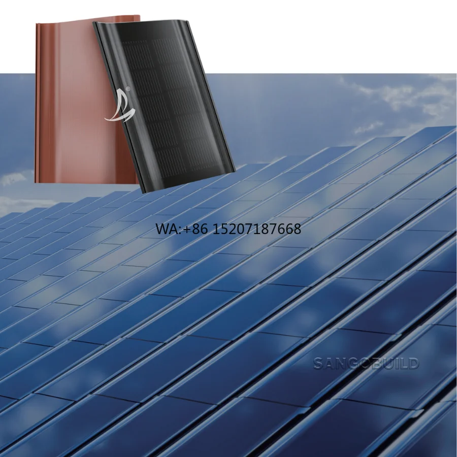 Photovoltaic Roofing Sheets Energy-Saving Solar Roof Panels Off-Grid Solar BIPV System Three-Bent Solar Roof Tiles