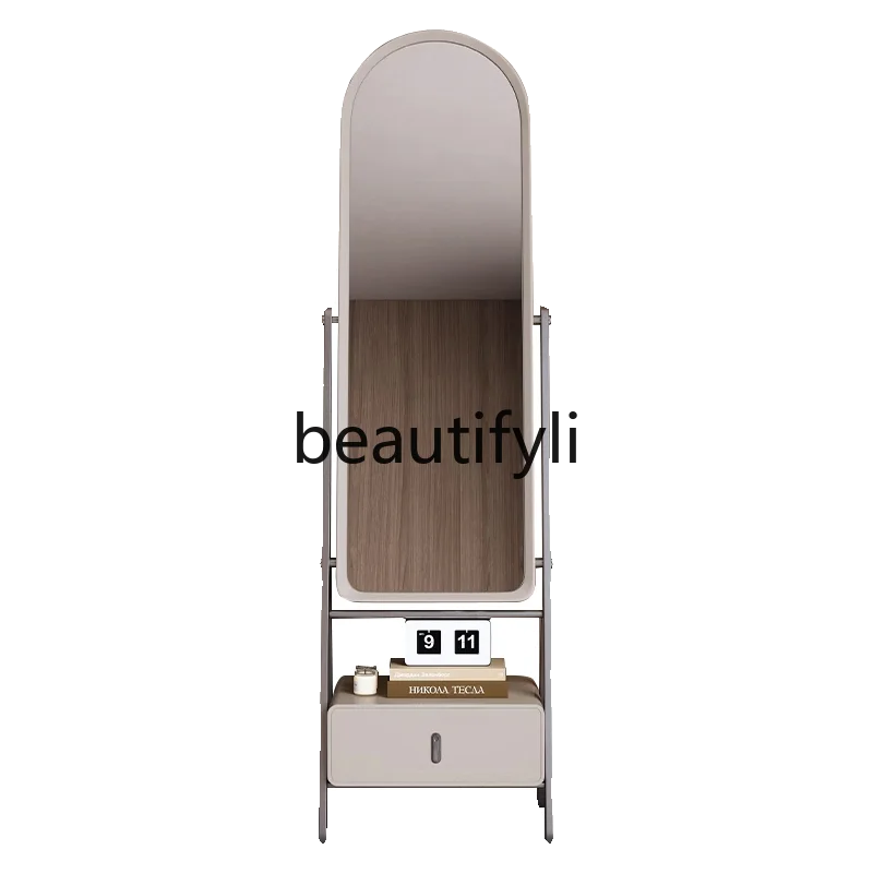 Full-length mirror floor rotating fitting mirror high definition full-length mirror moving