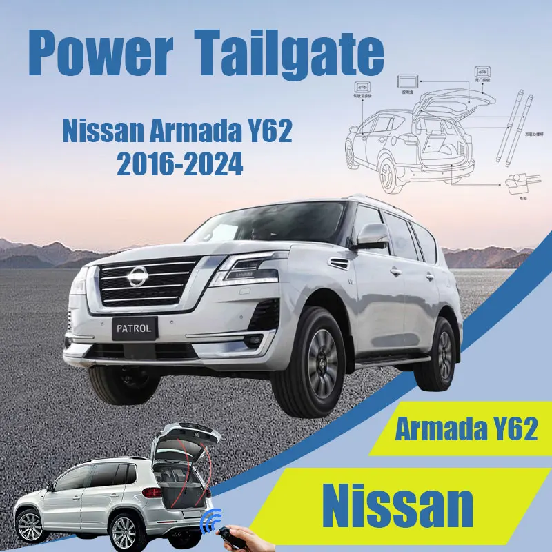

For Nissan Armada Y62 2016-2024 Car Electric Tailgate Modified Auto Intelligent Power Operated Trunk Automatic Lifting Door