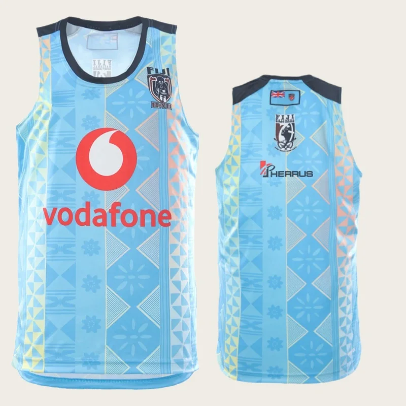 Summer Men's New Fiji Barty Rugby Training Suit Sports Quick-drying Vest Top A Breathable Sports Top for Both Men FamilyMatching