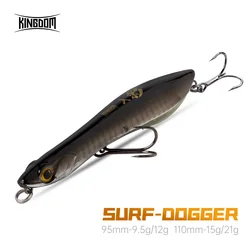 Kingdom Surf-Dogger Popper Pencil Fishing Lures Floating Sinking Wobblers Artificial Plastic Hard Baits For Seabass pesca Lure