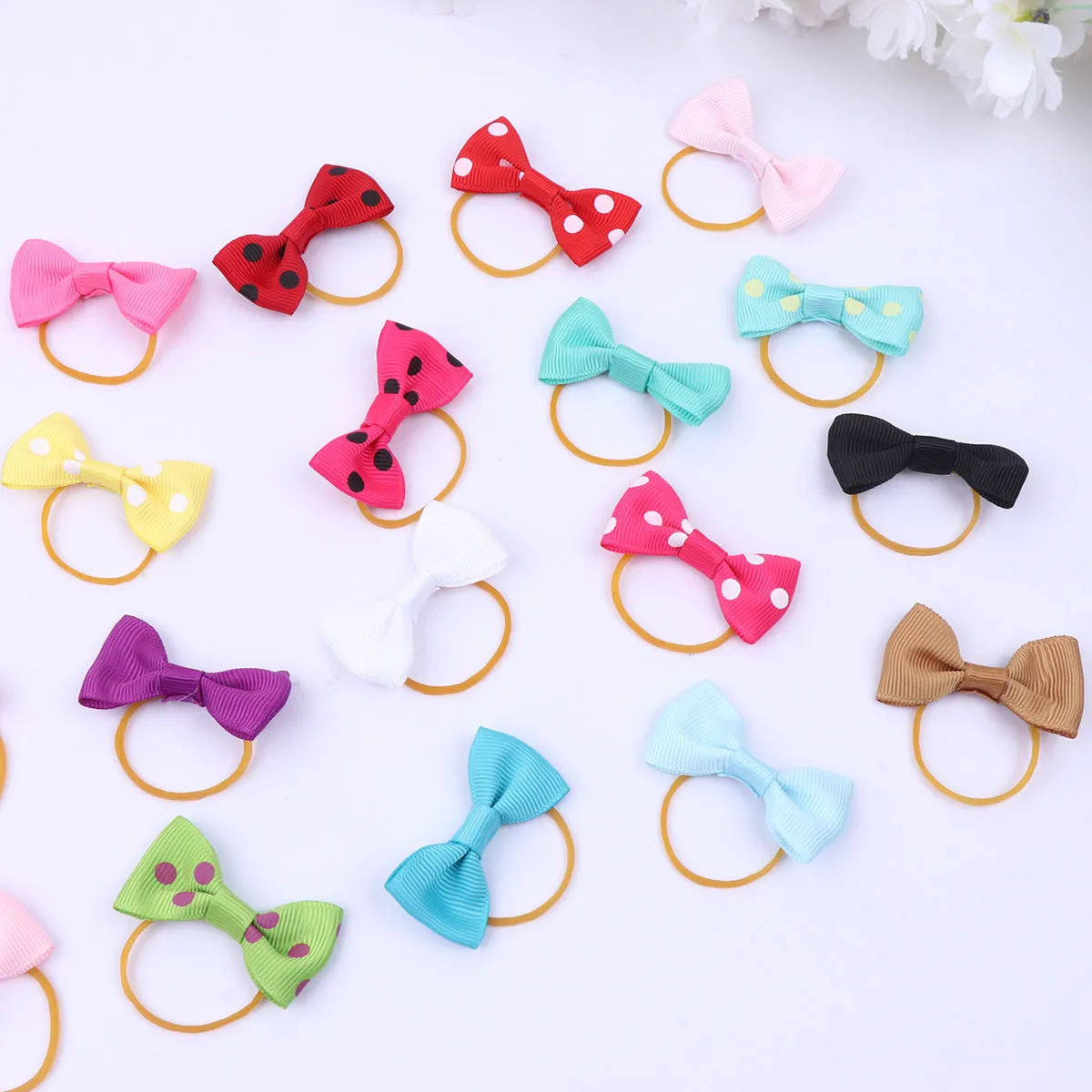 40 PCS Dog Grooming Loop Accessories Bows Pet Cute Ear Hair Accessory Bowknot Tie